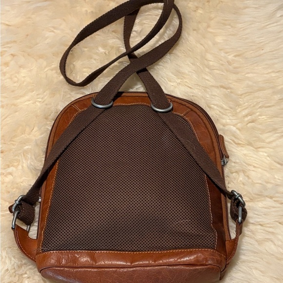 Jack Georges Voyager Convertible Brown Leather Backpack Bag - Picture 2 of 6